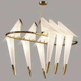 Perch light chandelier heads